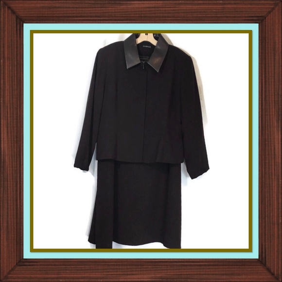 Skirt and Jacket set faux leather accent brown - Picture 2 of 8